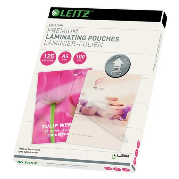 Folie pentru laminare la cald Leitz UDT A4 125 microni 100 bucati/top Folie pentru laminare la cald Leitz UDT A4 125 microni 100 bucati/top