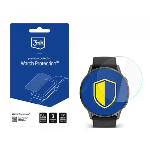 Folie Protectie 3MK Arc pentru Garmin Venu 4 41mm, Set 3 bucati, Plastic