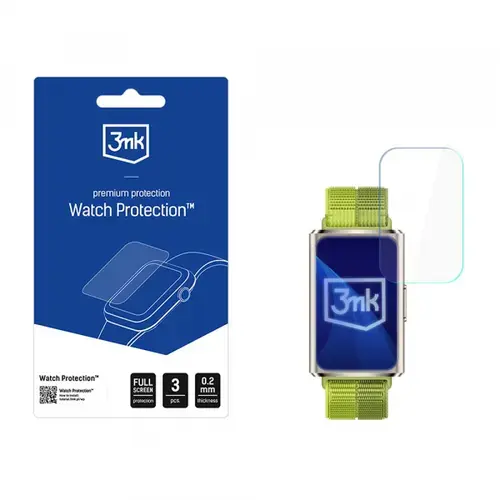Folie Protectie 3MK Arc pentru Huawei Band 11 Pro, Set 3 bucati, Plastic