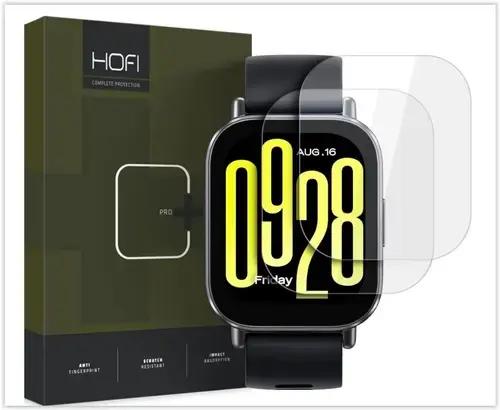 Folie Protectie HOFI Glass PRO+ pentru Xiaomi Watch 5 Active, Set 2 bucati, Sticla Securizata