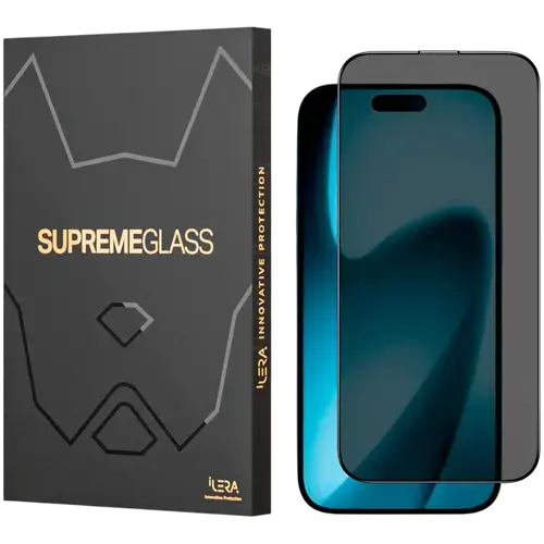 Folie protectie Privacy iLera DeLuxe Incognito Glass pentru iPhone 17