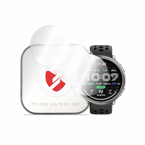 Folie Protectie Smart Protection Premium Classic pentru Amazfit Active 2 (Round), Set 4 bucati, Plastic