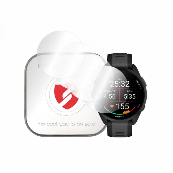 Folie Protectie Smart Protection Premium Classic pentru Garmin Forerunner 165, Set 4 bucati, Plastic