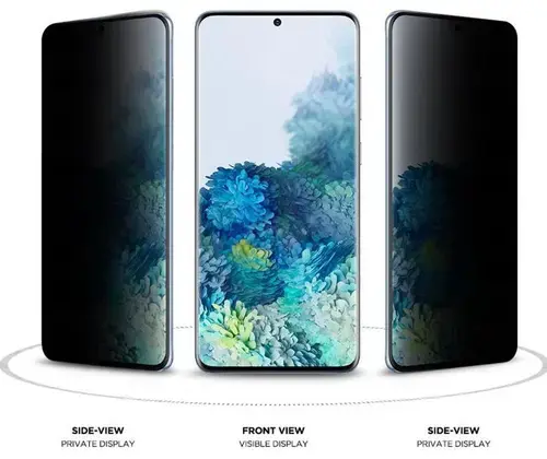Folie Protectie Sticla Eiger 3D Privacy Mountain EGMSP00121 pentru Samsung Galaxy S20 (Negru)