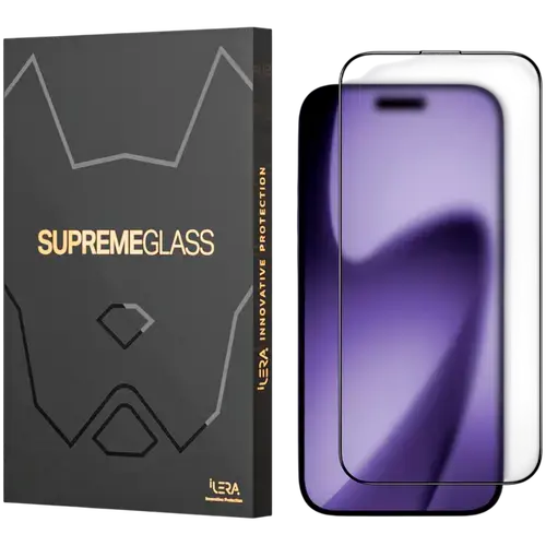 Folie Protectie Sticla iLera FrostedGlass 2.0 pentru iPhone 17 (Transparent)