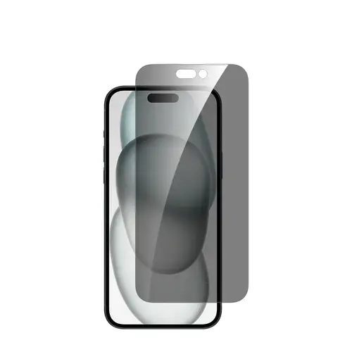 Folie protectie sticla privacy Dviced DV520007 pentru iPhone 15 (Negru/Transparent)