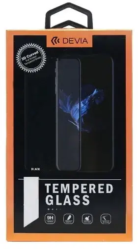 Folie Protectie Sticla Temperata Devia Frame DVFSTS21PBK pentru Samsung Galaxy S21 Plus (Transparent/Negru)