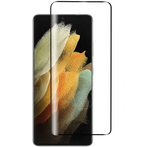 Folie Protectie Sticla Temperata Lemontti 3D Case Friendly LFST3DS21UBK pentru Samsung Galaxy S21 Ultra (Transparent/Negru)