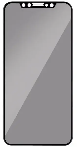Folie Protectie Sticla Temperata Lemontti Privacy LEMFSP11PBK pentru iPhone 11 Pro / XS / X (Transparent/Negru)