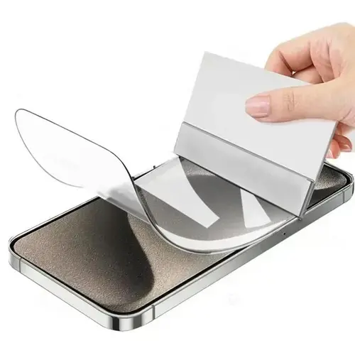 Folie Silicon Lemontti pentru iPhone 16 Pro Max, Transparenta