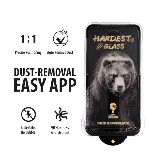 Folie Sticla Brave Bear Super Sapphire cu aplicator pentru Apple iPhone 16