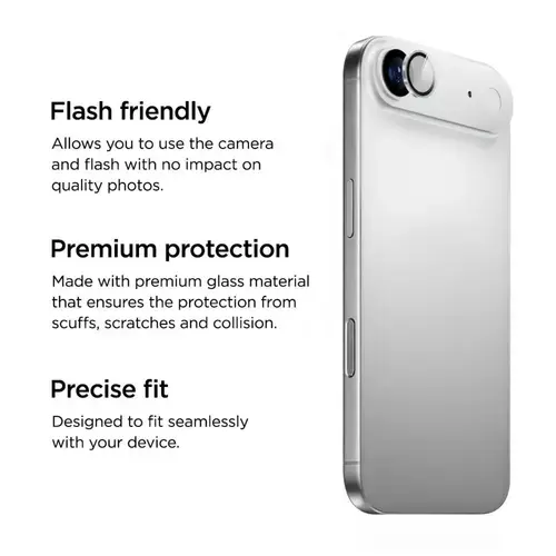 Folie Sticla Camera 3D Mountain Glass GRS Eiger EGSP01066 pentru Apple iPhone Air (Transparent)