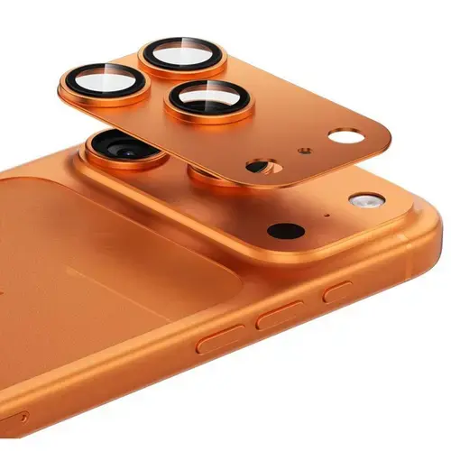 Folie Sticla Camera Benks Glass Warrior Metal Integrated iPhone 17 Pro Max, Portocaliu