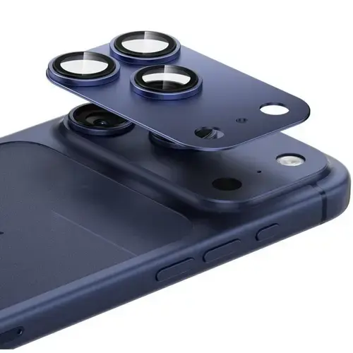 Folie Sticla Camera Benks Glass Warrior Metal Integrated pentru iPhone 17 Pro Max, Albastru