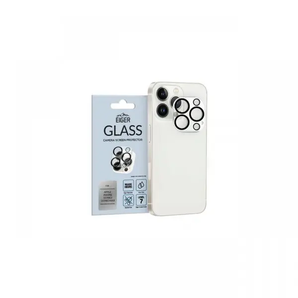 Folie Sticla Camera iPhone 14 Pro / 14 Pro Max Eiger 3D Glass Clear
