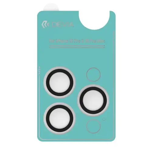 Folie Sticla Camera Peak Series Crystal Devia pentru iPhone 16 Pro / 16 Pro Max, pachet de 3 buc, Transparent