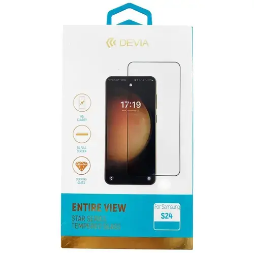 Folie Sticla Devia DFSSEVSGS24N Star Series Entire View pentru Samsung Galaxy S24 (Negru)