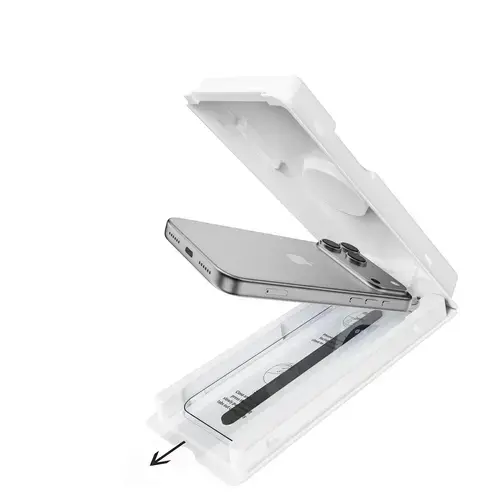 Folie Sticla Devia premium cu aplicator inclus Van Series Crystal Diamond pentru iPhone 17 Pro Max