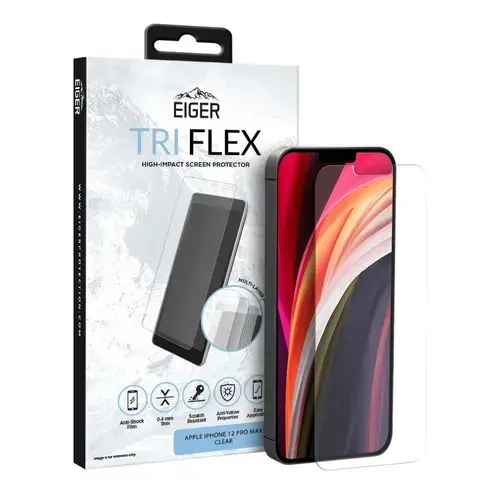 Folie Sticla Eiger Clear Tri Flex EGSP00632 pentru iPhone 11 Pro Max / Xs Max, 0.4 mm, 5H (Transparent)