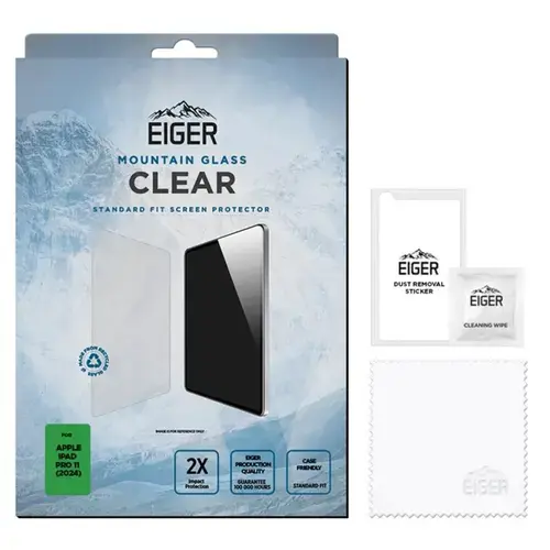 Folie Sticla Eiger Mountain Glass pentru iPad Pro 11 2024 (Transparent)