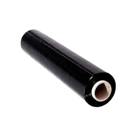 Folie stretch manuala 500 x 23 microni 150m 1.5 kg negru Folie stretch manuala 500 x 23 microni 1.9 kg negru