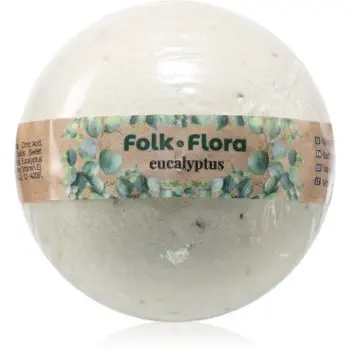 Folk & Flora Eucalyptus bombă de baie cu efect calmant