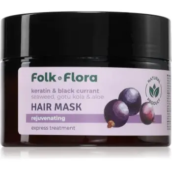 Folk & Flora Keratin & Black Currant masca de par regeneratoare