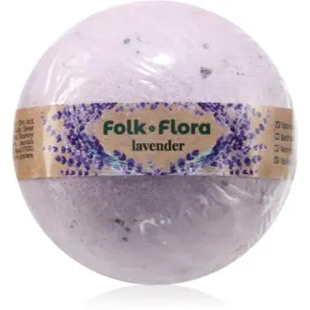 Folk & Flora Lavender bombă de baie cu efect calmant