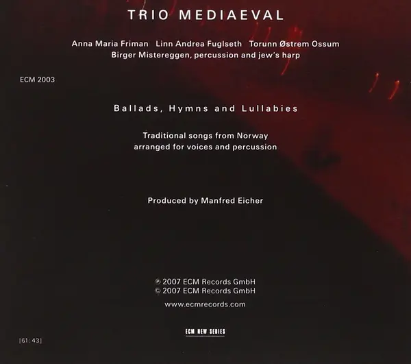 Folk Songs | Trio Mediaeval