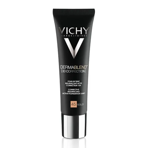 Fond de ten corector Dermablend imperfectiuni 3D, Nuanta 45 Gold, 30 ml, Vichy