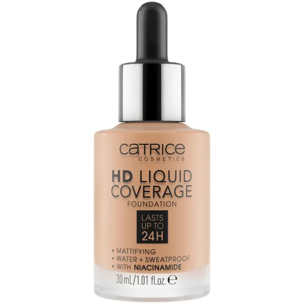 Fond de ten HD Liquid Coverage Foundation 040 - Warm Beige, 30ml, Catrice