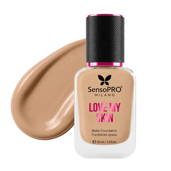Fond de ten Love My Skin, cu vitamina E, SensoPRO Milano, S07 Tan Warm