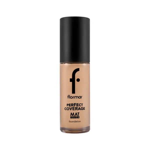 Fond de ten mat Perfect Coverage Mat Touch 301 Soft Beige, 30ml, Flormar