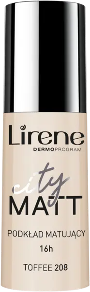 Fond de ten matifiant City Matt Toffee 208, 30ml, Lirene