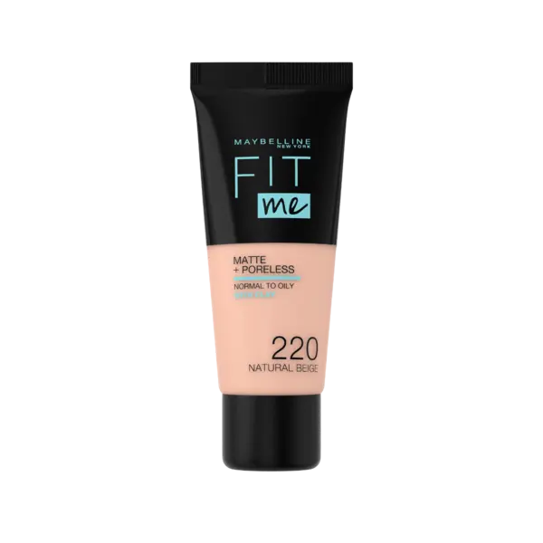Fond de ten Matte & Poreless 220 Natural Beige Fit Me, 30ml, Maybelline