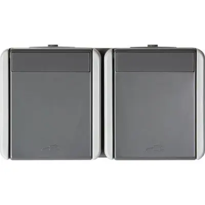 Fontana Priza dubla CP PT gri, TEM Modul TEM-CF10GY-U
