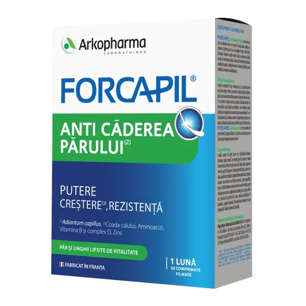 Forcapil anti caderea parului, 30 comprimate, Arkopharma