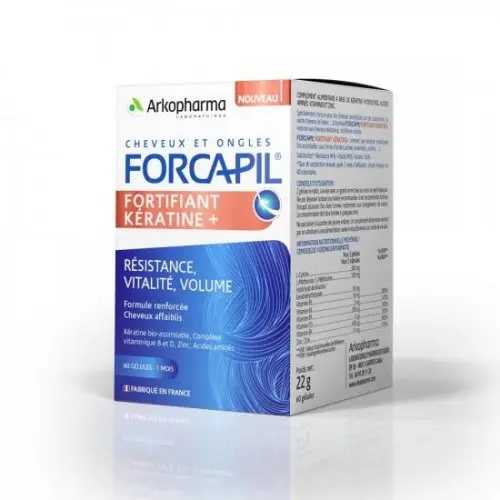 Forcapil Fortifiant Keratine+ x60 caps. Zephyr Labs