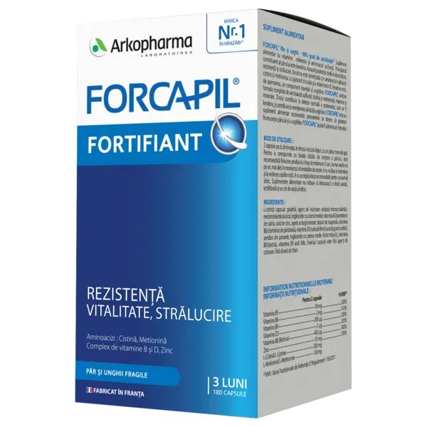 Forcapil par si unghii, 180 capsule