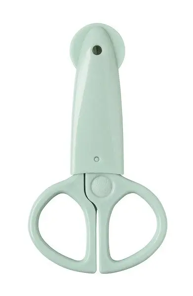 Forfecuta pentru bebelusi cu varf rotund swedish green Rotho babydesign