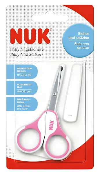 Forfecuta pentru unghii Nuk Roz cu capac protector 0 m +