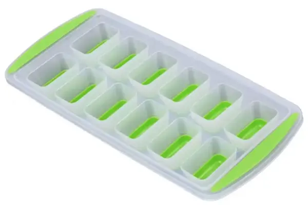 Forma pentru gheata reutilizabila din plastic verde