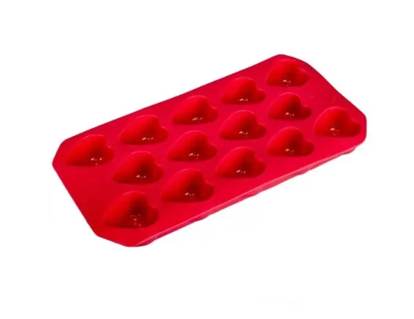 Forma pentru gheata, Silicon, 14 locuri, Rosu