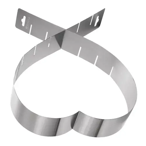 Forma reglabila tort Zokura Z1328, inima, inox, 15/28x5cm
