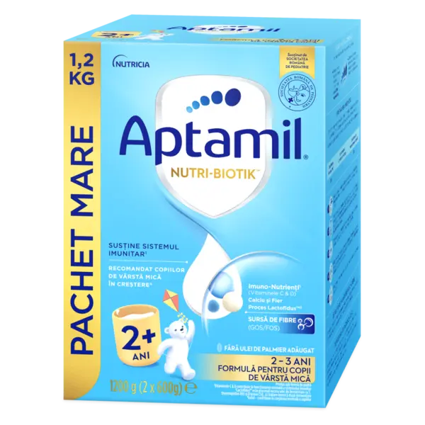 Formula de lapte pentru copii de varsta mica 2-3 ani NUTRI-BIOTIK 2+, 1200g, Aptamil