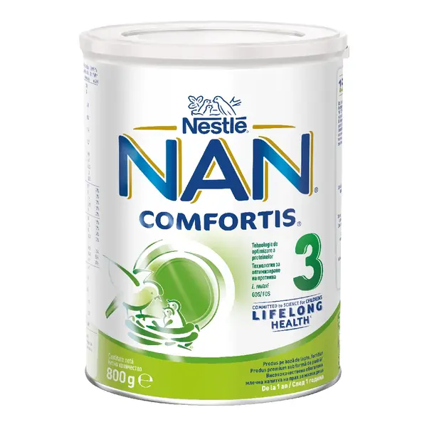 Formula de lapte praf Nan 3 Comfortis, 12+ luni, 800 g, Nestle
