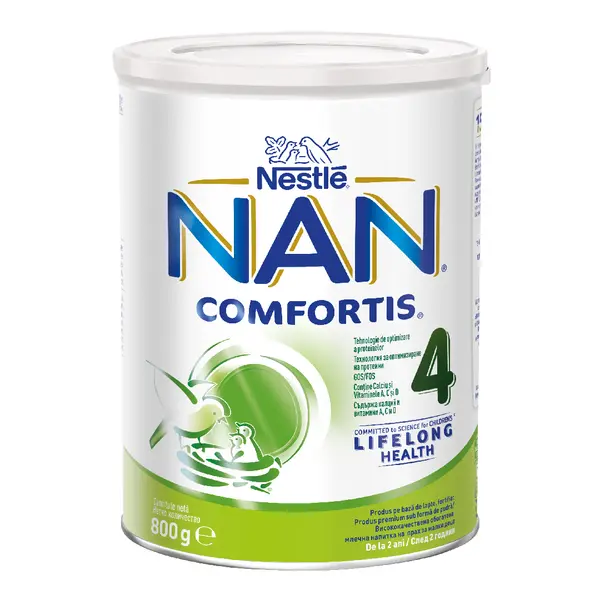 Formula de lapte praf Nan 4 Comfortis, 2+ ani, 800 g, Nestle