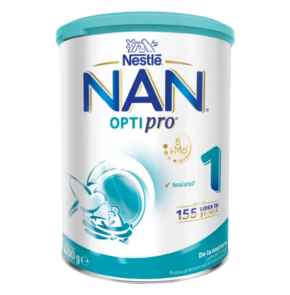 Formula de lapte praf pentru bebelusi NAN Optipro 1 intre 0-6 luni, 400g, Nestle