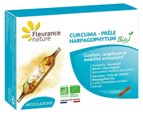 Formulă pe bază de plante pentru articulații sănătoase, 10 fiole, Fleurance Nature