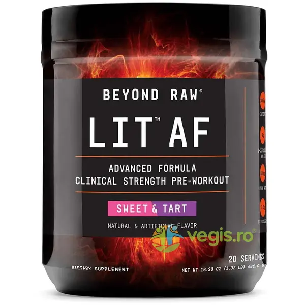 Formula Pre-Workout cu Aroma Dulce Acrisoara Beyond Raw Lit Af 462g